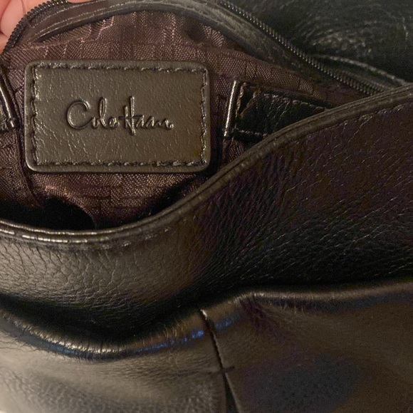 COLE HAAN // ltd ed black buttery leather knot strap magnetic flap shoulder bag - Picture 13 of 13